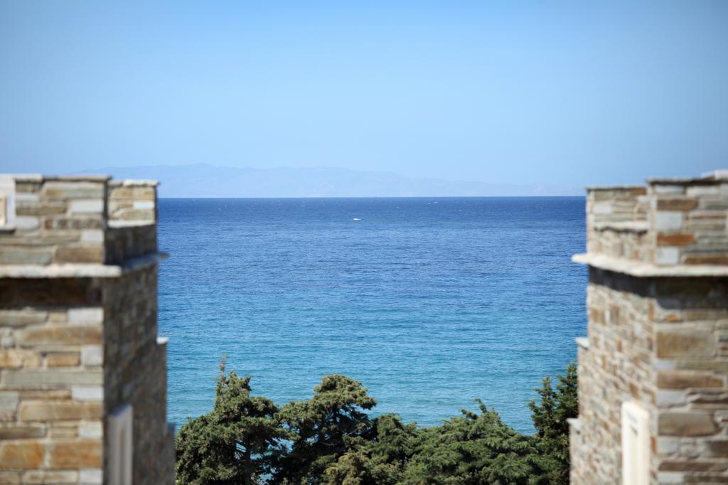 Aithra -Agios Petros Andros Villa Gavrio Bagian luar foto